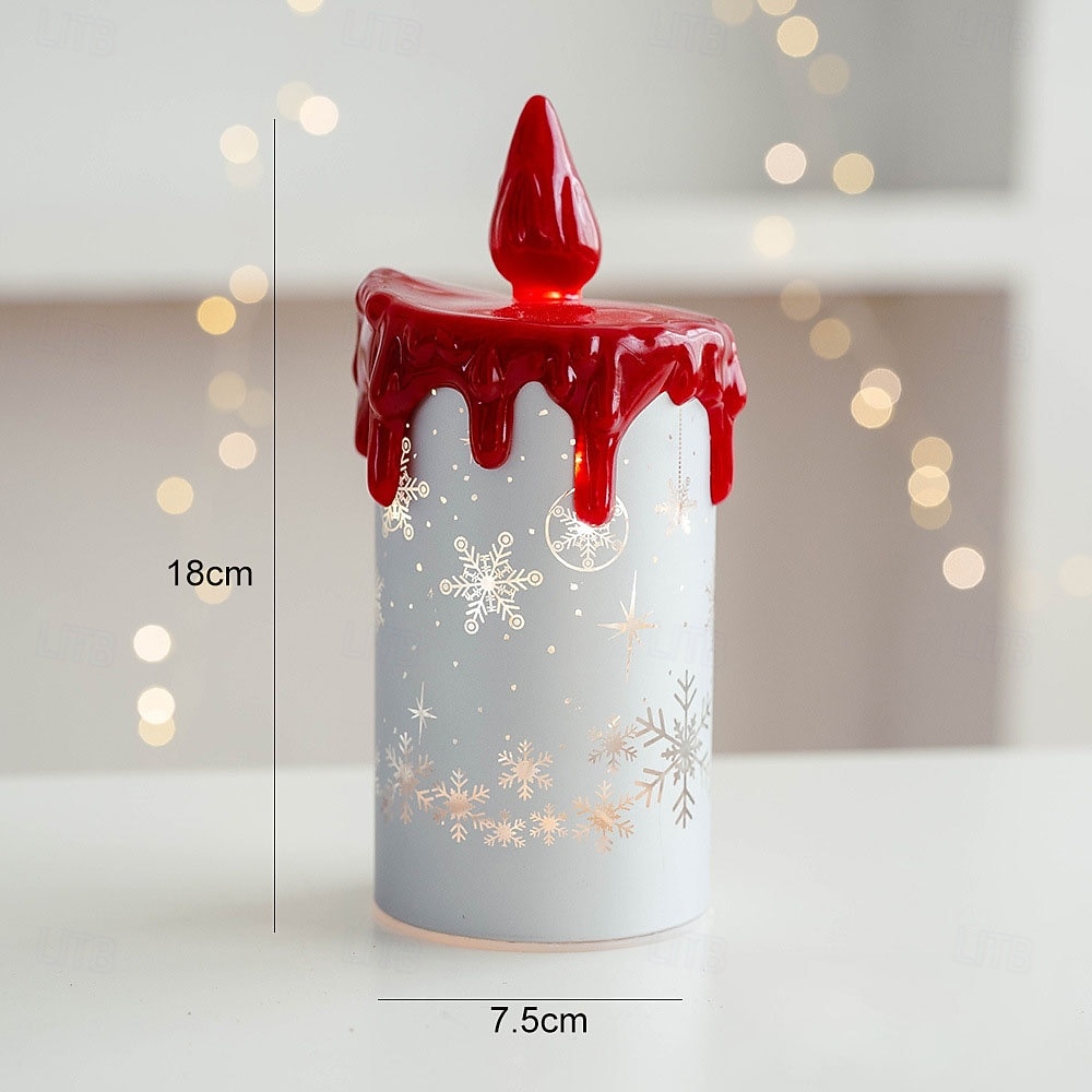 1 Pc Christmas Glass LED Light Handheld Light Electronic Candle Light Wind Light Desktop Ornament Light Atmosphere Light Warm Light AAA Battery Box 2025 - CAD $11.99 –P10