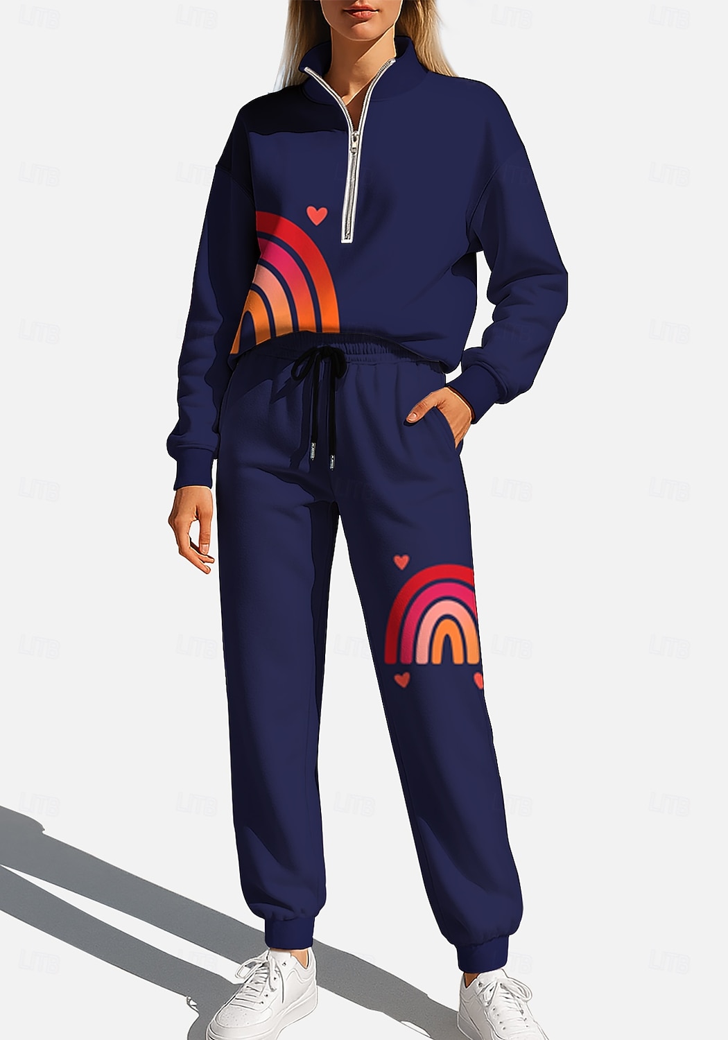 نسائي بدلة رياضية بذلة رياضة بذلة الهرولة رباط سحاب هندسي سترة وبنطلون رياضي مجموعة ملابس رياضية الربيع أزرق بحري داكن بنفسجي فاتح غير رسمي اكتشف - حل الخارج ناعم فضفاض كم طويل رياضة ألبسة رياضية 2025 - $37.99 –P1