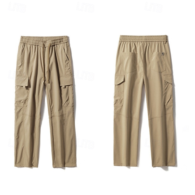 Per uomo Pantaloni Cargo Pantaloni Coulisse Elastico in vita Multi-tasche Semplice Indossabile All'aperto Quotidiano Campeggio & Escursionismo Moda Classico Nero Verde militare del 2025 a $17.99 –P4