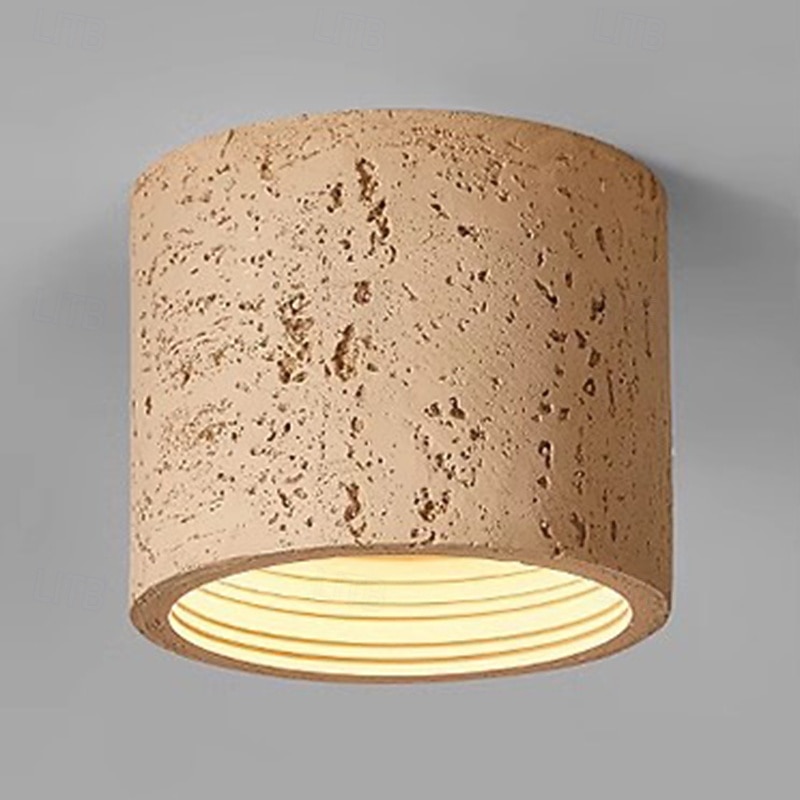 LED stropní svítidlo 14cm, kamenné, zapuštěné, keramické, dřevěné, umělecký styl, formální styl, stropní svítidlo do chodby, teplá bílá, 110-240V 2026 - $115.99 –P1