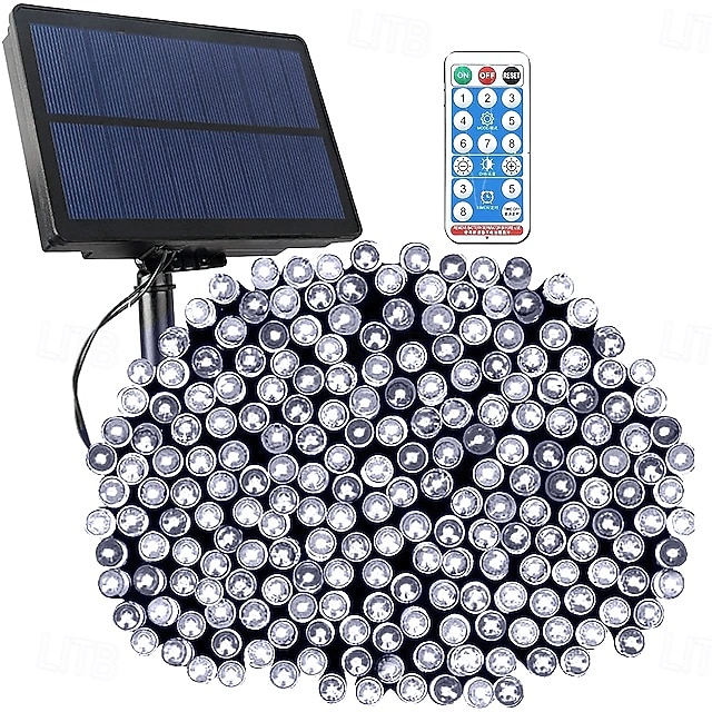 LED Solar Christmas String Lights Outdoor Waterproof 100m 334.5Ft 1000LED/50m 171Ft 500 LED Solar Christmas Lights with Remote8 Modes Waterproof Patio Lights for Christmas Tree Patio Yard Garden Party Decor 2025 - $39.99 –P4