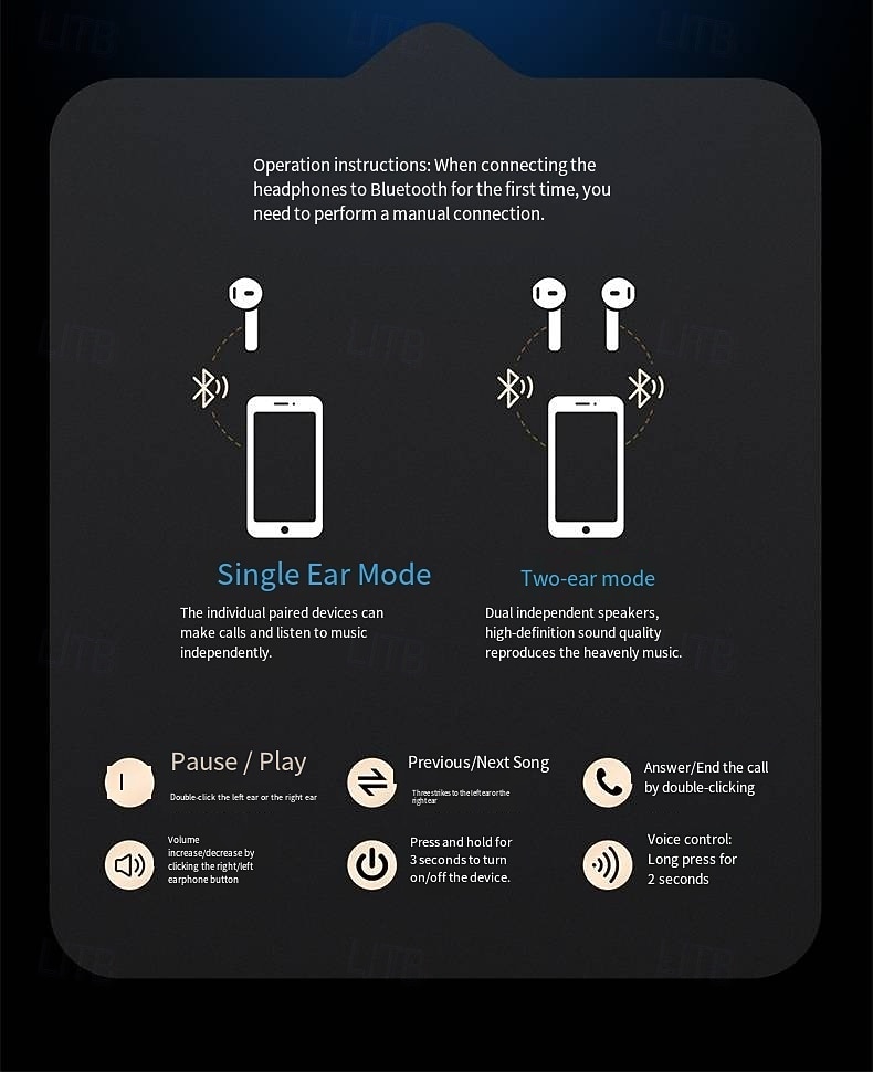 X1 True Wireless Headphones TWS Earbuds In Ear Bluetooth 5.3 Sports for Apple Samsung Huawei Xiaomi MI Gym Workout Outdoor Trekking Office Business Valentine's Day Gift 2026 - $19.99 –P14