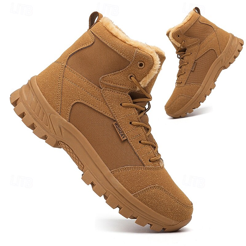 scarponi da trekking caldi e impermeabili da uomo con fodera in pelliccia, suola antiscivolo, scarpe da trekking e da campeggio all'aperto del 2026 a $59.99 –P1