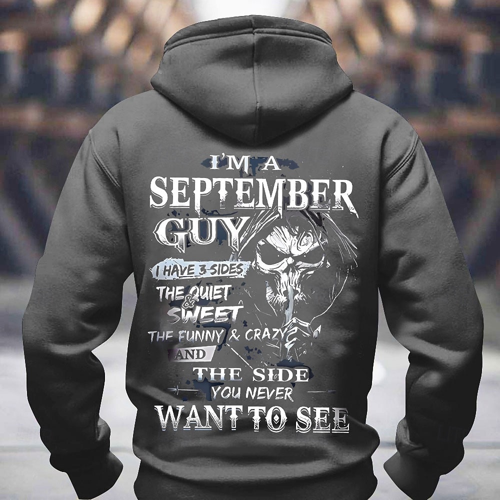 Felpa da uomo Settembre - "Ho 3 Lati Silenzioso Dolce Divertente Pazzo  Il Lato Che Non Vuoi Mai Vedere" Grafica Maniche Lunghe del 2026 a $28.99 –P4
