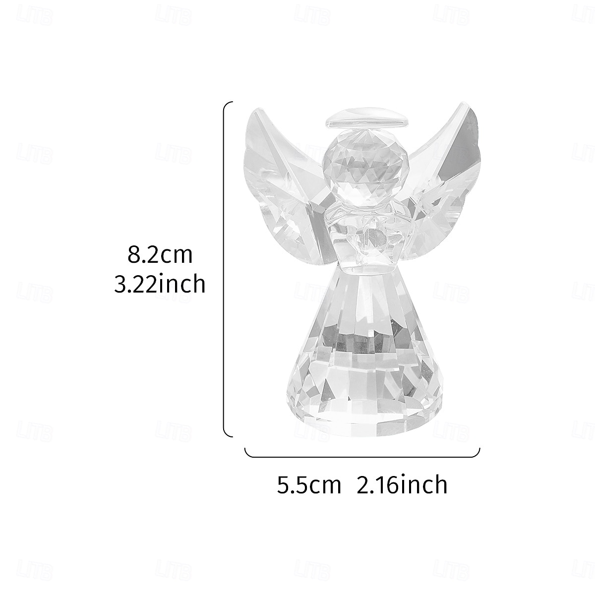 1 kpl kristalli enkelinmuotoinen koristeellinen käsityö ikkunalaudalle prisma valoa vangitseva koristeellinen auringonsieppari koriste-esineet sopivat festivaali- ja juhlakoristeluun kodinsisustukseen 2026 - $13.49 –P2