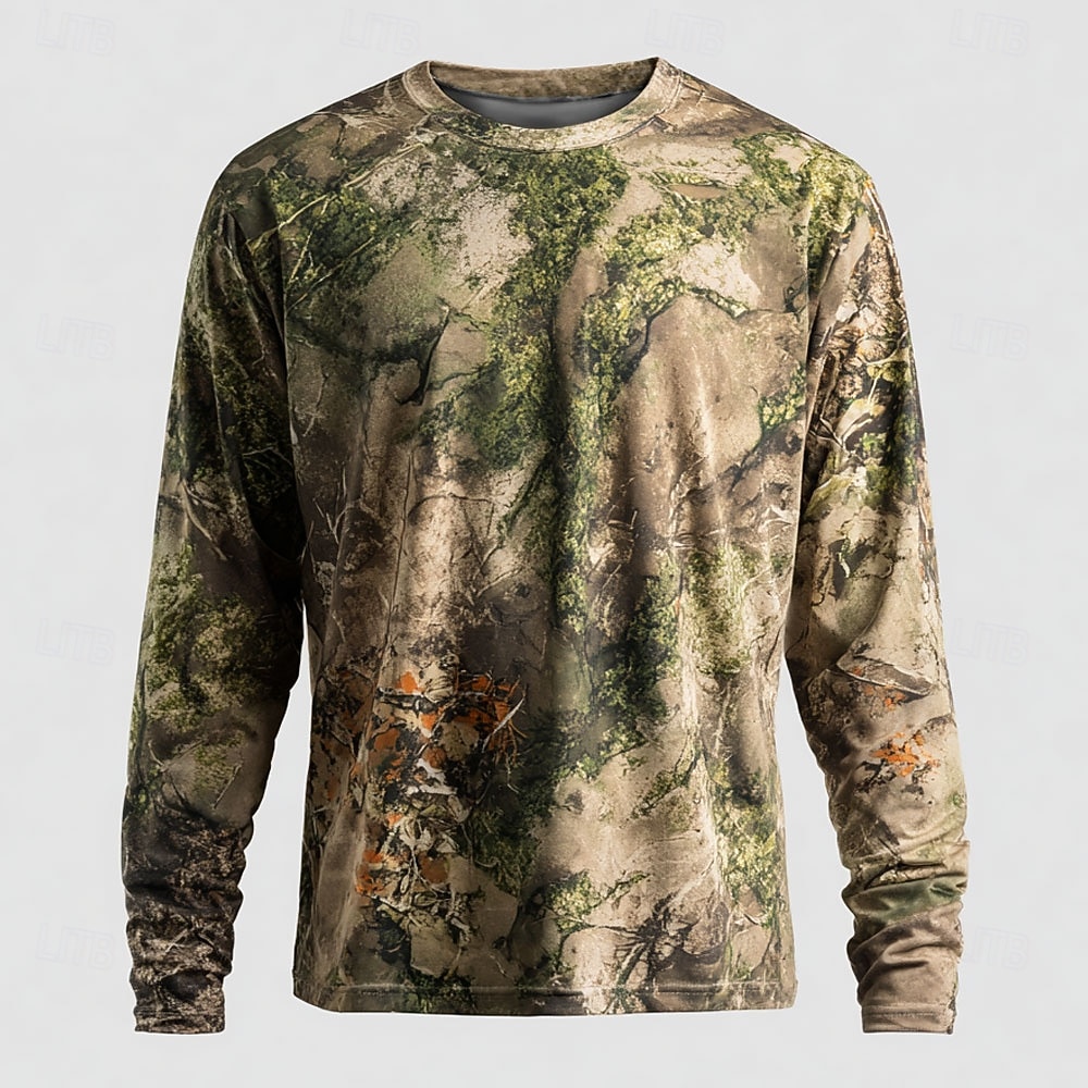 Per uomo Mimetico Maglietta Manica Lunga maglietta Stampa 3D Girocollo Camicia Moda All'aperto Streetwear Sport all'Aperto Caccia verde 1# Verde 2# Rosso Estate Primavera Abbigliamento S M L XL XXL del 2026 a $21.99 –P1
