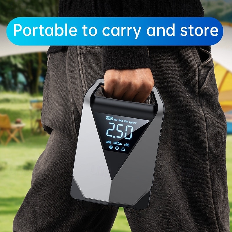 2026年 車用ジャンプスターター、オールインワン型インフレータブルポンプ、8000mAhポータブル充電器、自動始動装置、緊急用車バッテリースターター  コレクション – $134.99 –P4