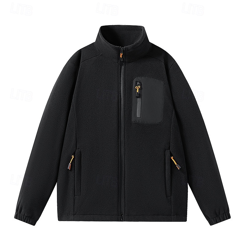 Per uomo Giacca Invernale Giacca in Pile Giacca Casual Vacanza Quotidiano Calore Termico Tasca Pile Autunno Inverno Semplice Moda Streetwear Collo alla coreana Regolare Nero Rosa Rosso Viola Verde del 2025 a $27.99 –P2