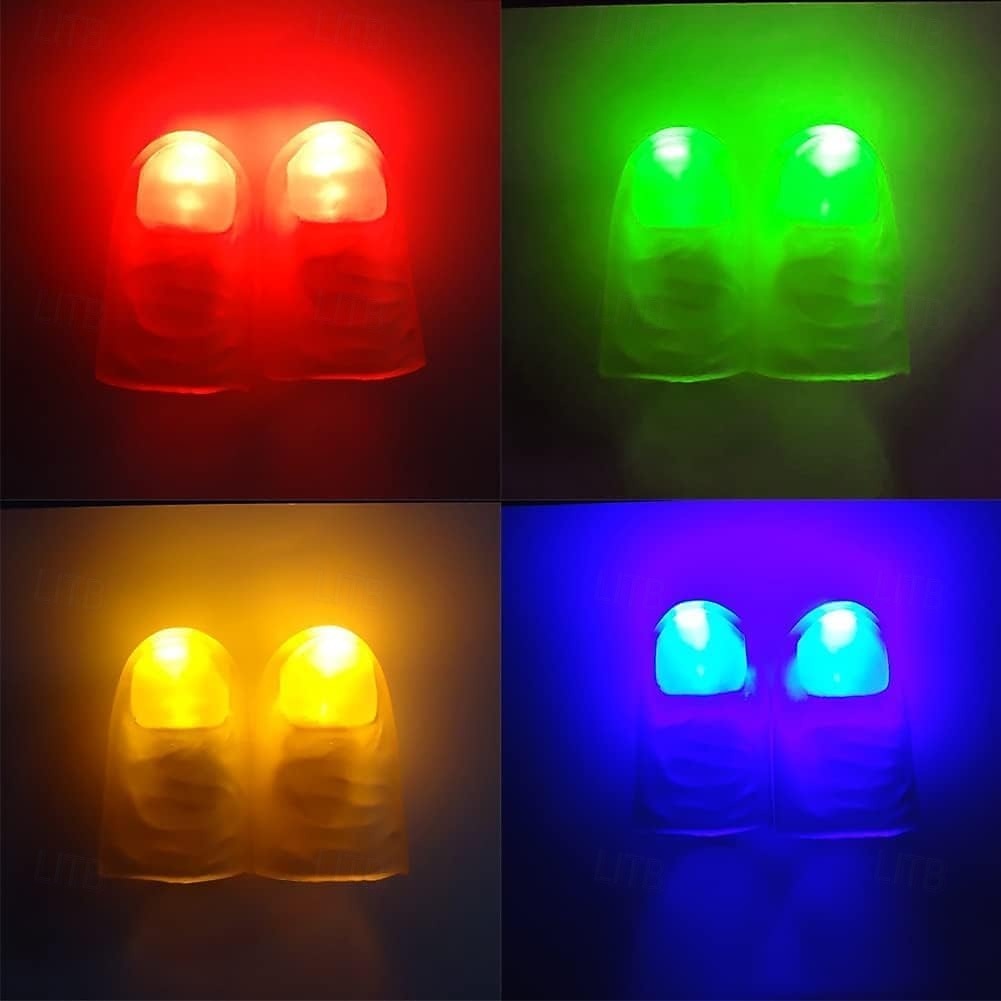 set di luci magiche per il pollice, trucco magico con luci per le dita, lampada a led per le dita, luci per i pollici, oggetti di scena per la magia delle feste del 2025 a $11.49 –P2