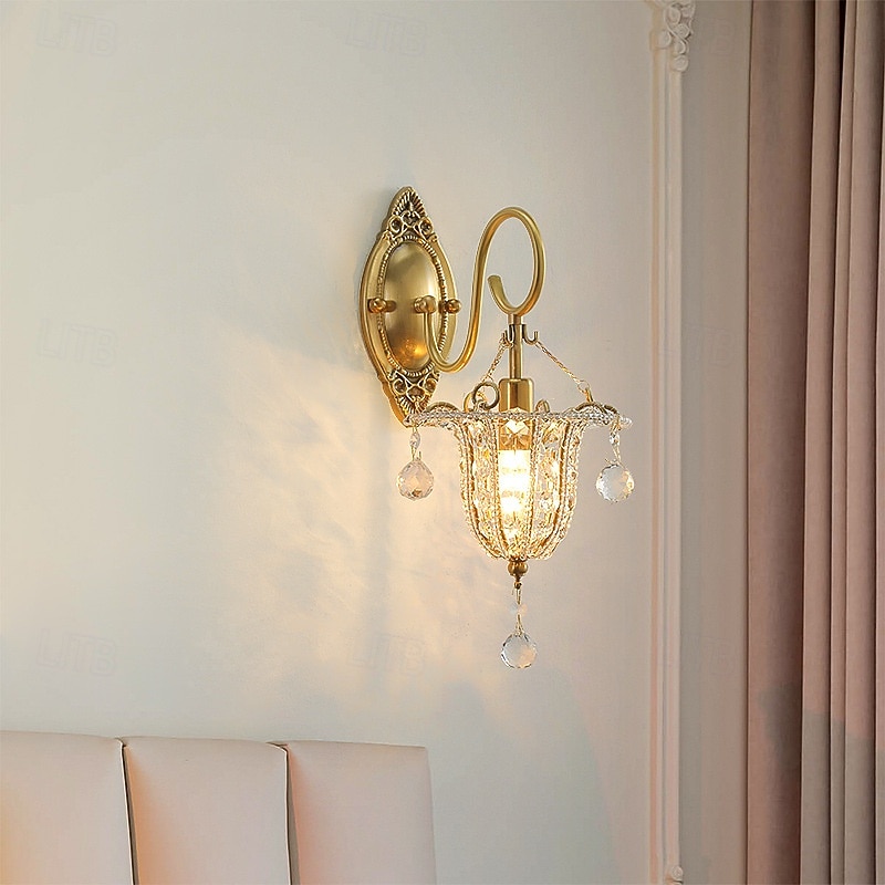 κρυστάλλινα φωτιστικά τοίχου εσωτερικού χώρου από ορείχαλκο LED σε σκανδιναβικό στιλ σαλόνι καταστήματα καφετέριες ατσάλινο φωτιστικό τοίχου 110-240v 2026 - $240.59 –P8