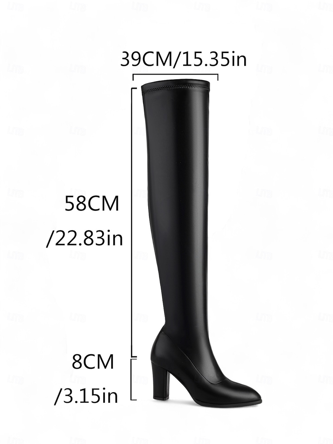 stivali da donna sopra il ginocchio in similpelle marrone – scarpe alte fino alla coscia con tacco alto e punta affilata, stile elegante per feste, cosplay e moda di strada del 2025 a $79.99 –P6