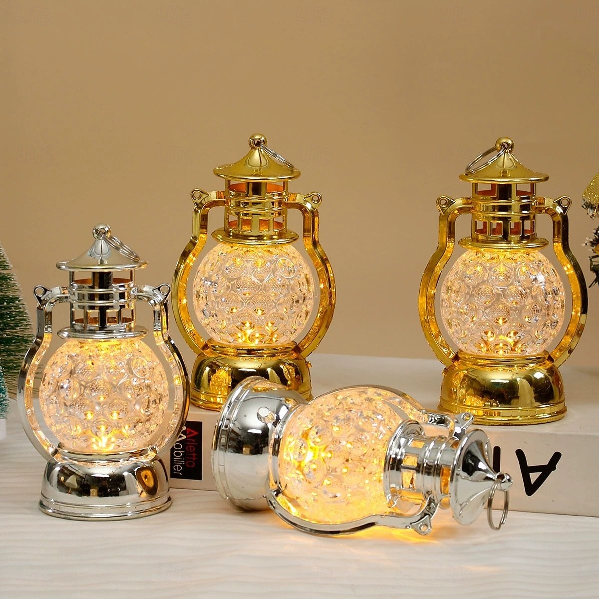 1PC Christmas Creative LED Wind Lamp Retro Oil Lamp New Year Party Wedding Festival Birthday Decoration Night Light Battery Powered 2025 - CAD $12.99 –P2