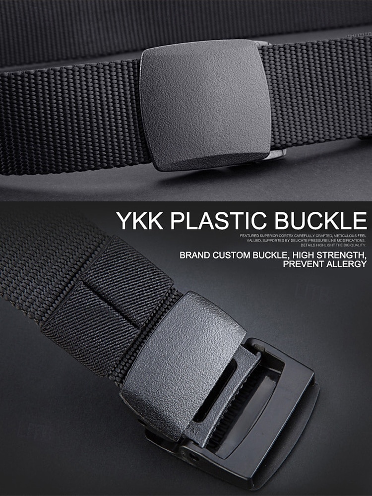 2026年 メンズナイロンタクティカルベルト - アウトドア、仕事、カジュアルウェアに最適な、耐久性のあるバックル付きの調節可能な軽量ミリタリースタイルのウェビングベルト  コレクション – $9.99 –P6