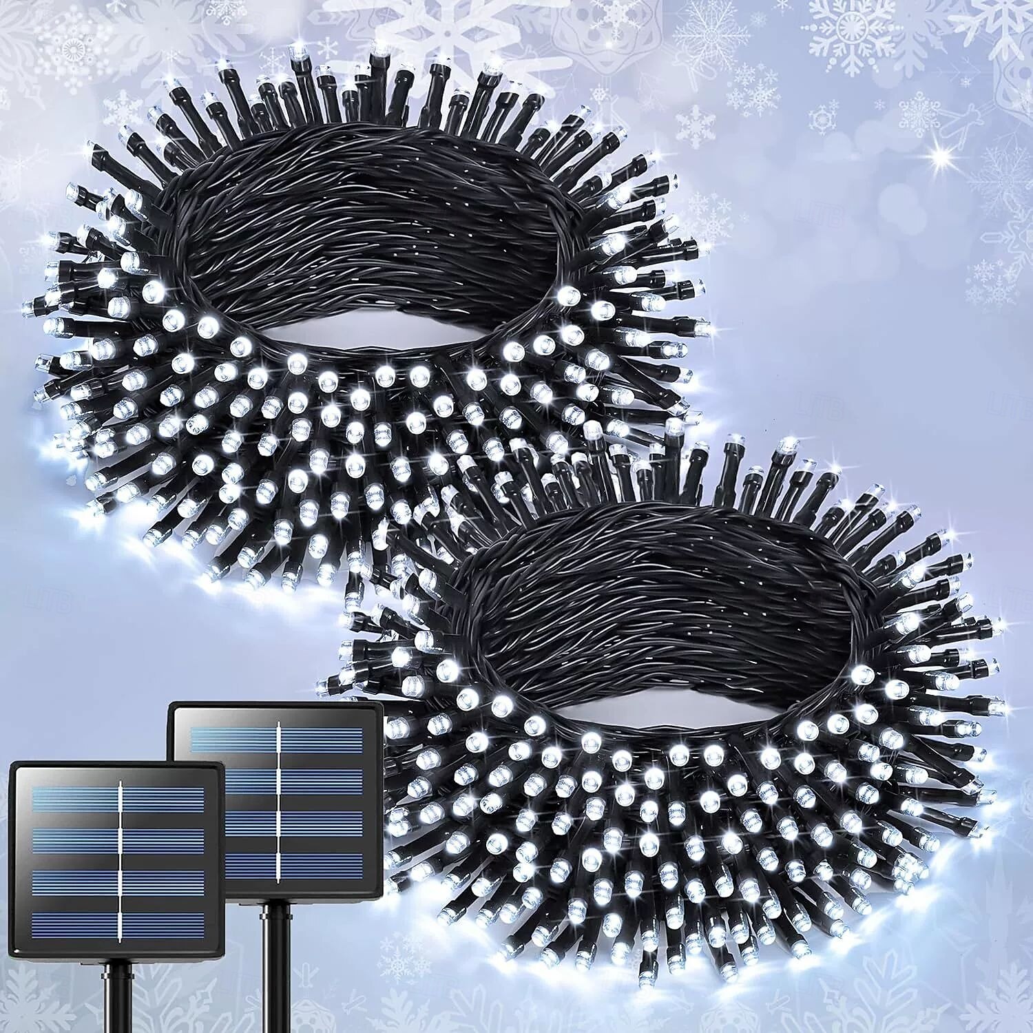 1 stuk zonne-lichtsnoer Halloween buitendecoratie IP65 waterdicht zonne-sprookjesachtige twinkelende lichtjes 8 verlichtingsmodi geschikt voor Halloween, Kerstmis, feest, boom, bruiloft, tuin, balkon, 2025 - $12.99 –P11