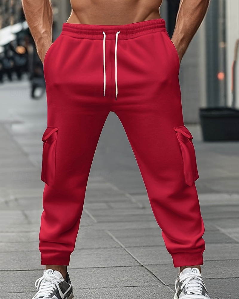 Per uomo Pantaloni da Tuta Cargo Pantaloni da tuta Joggers Pantaloni Coulisse Tasca Elastico in vita Semplice Comodità Sport all'Aperto Quotidiano Moda Casual Nero Bianco Micro-elastico del 2025 a $16.49 –P9