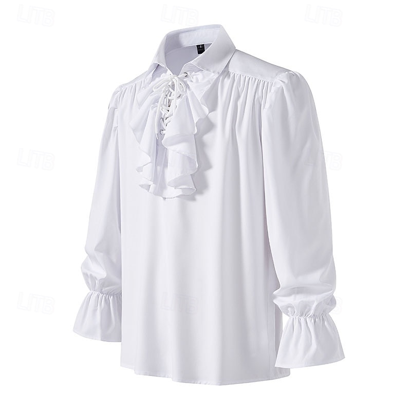 Ретро Средневековый Эпоха возрождения Необычные костюмы Рубашка Пираты Викинг Маскарадный костюм Муж. Пираты Хэллоуин Карнавал Выступление РИЖД Рен Фэйр Взрослые Рубашка 2026 - $27.99 –P4