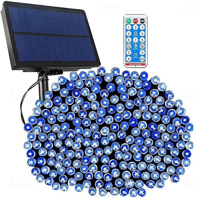 LED Solar Christmas String Lights Outdoor Waterproof 100m 334.5Ft 1000LED/50m 171Ft 500 LED Solar Christmas Lights with Remote8 Modes Waterproof Patio Lights for Christmas Tree Patio Yard Garden Party Decor 2025 - $39.99 –P3