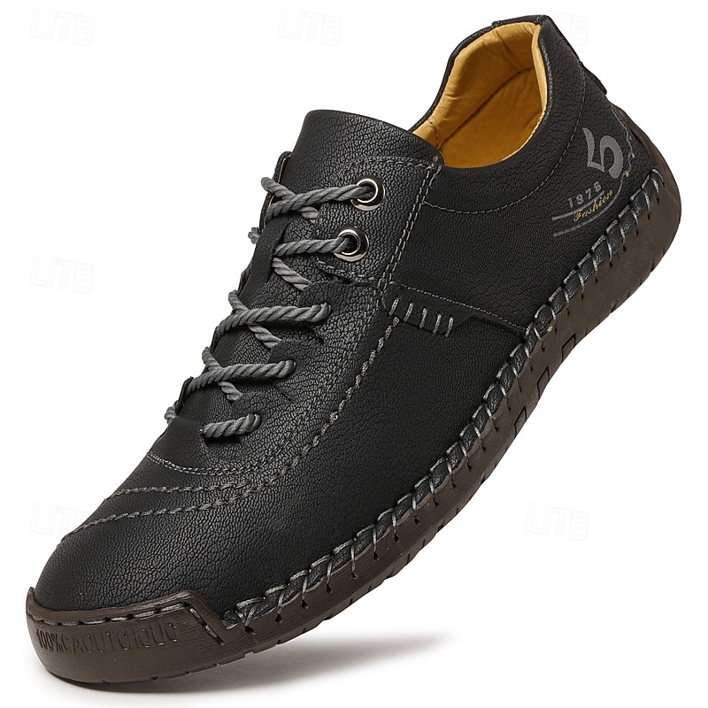 Men's Brown Lace-Up Casual Shoes with Stitched Detailing, Comfortable Design for Daily Wear, Outdoor Adventures and Weekend Getaways 2026 - $54.99 –P3
