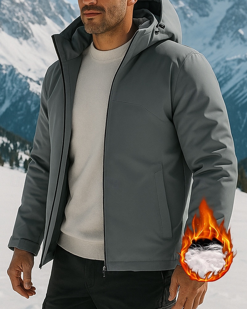 Miesten Ulkoilu takki Vaellustakki Puffer takki Ulko- Vedenkestävä Tuulenkestävä Lämmin Vaellusasut Vaellusvaatteet Kevät Syksy Takki Puuvilla Kiipeily Telttailu / Retkely / Luolailu Talviurheilu 2025 - $42.99 –P3