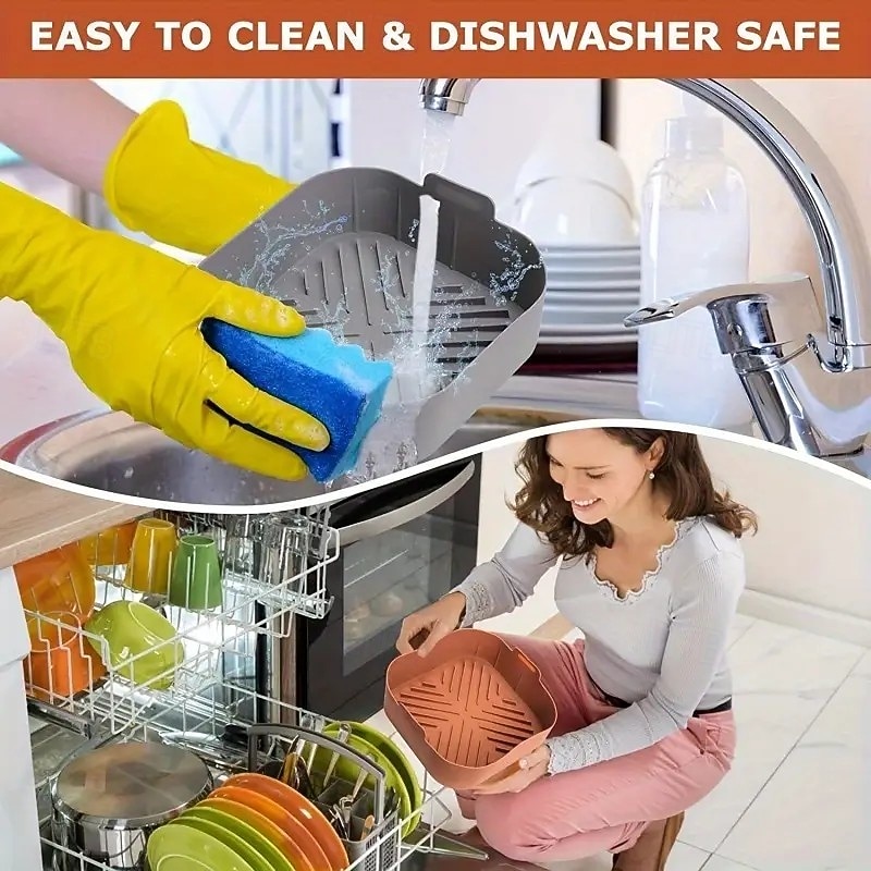 Confezione da 2 tappetini in silicone per friggitrice ad aria: 8,27 pollici resistenti al calore, riutilizzabili, antiaderenti, lavabili in lavastoviglie, adatti a friggitrici ad aria da 5,5–7 qt, del 2026 a $25.99 –P8