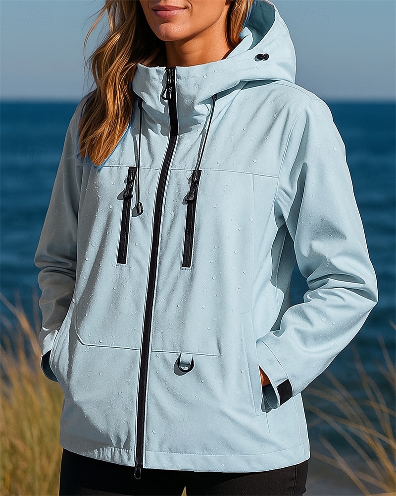 Women's Hiking Jacket Fleece Jacket Winter Coat 3 in 1 Jacket Winter Autumn / Fall Outdoor Waterproof Windproof Top Black White Yellow Pink Blue 2026 - $31.99 –P5
