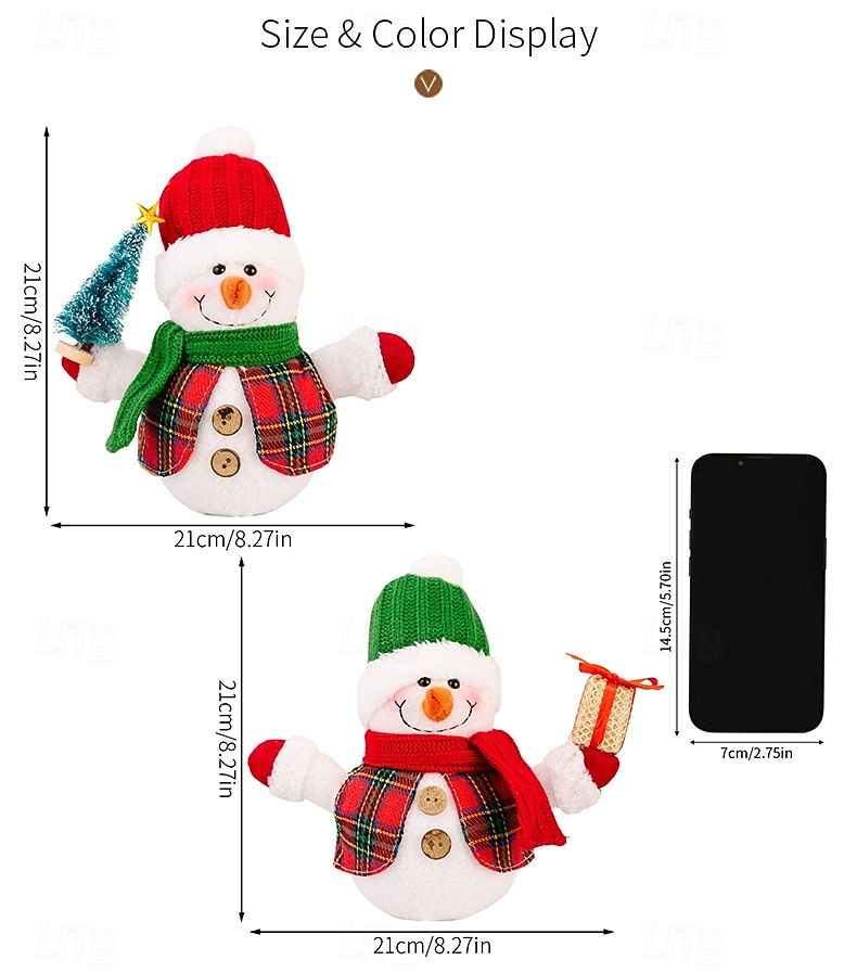 Christmas LED luminous snowman figurine indoor bedroom living room dining room study desk decoration light 8.27Inch 2025 - CAD $11.99 –P10