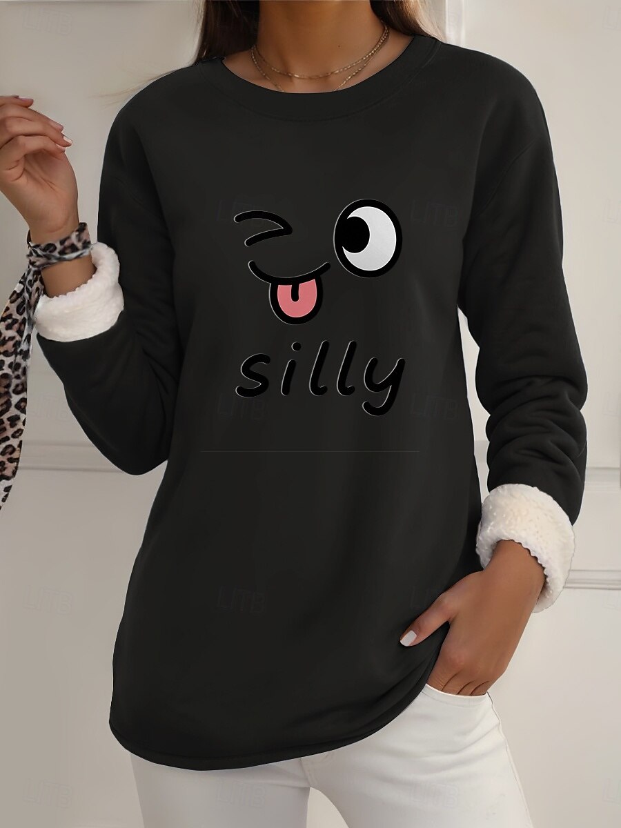 Pull-over pour femme, sweat-shirt graphique, chaud, décontracté, duveteux, manches longues, col rond, régulier, streetwear, décontracté, jaune, rose, rose foncé, bleu, gris, printemps, automne, hiver de 2025 ? $23.99 –P8