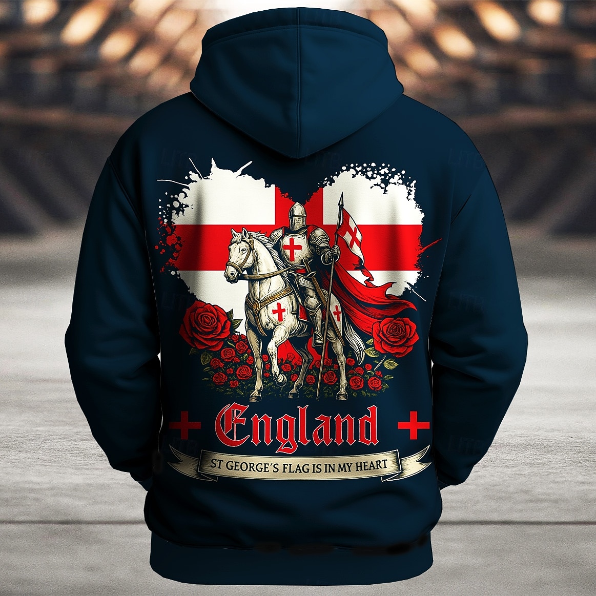 Férfi Zászló UK Kapucnis felsőrész Pulóver Sportok Divat Terített nyak Szabadtéri Iroda Utcai öltözék Fekete Fehér Zsinór 3D Ősz Tél Tervező 2025 - $26.99 –P6