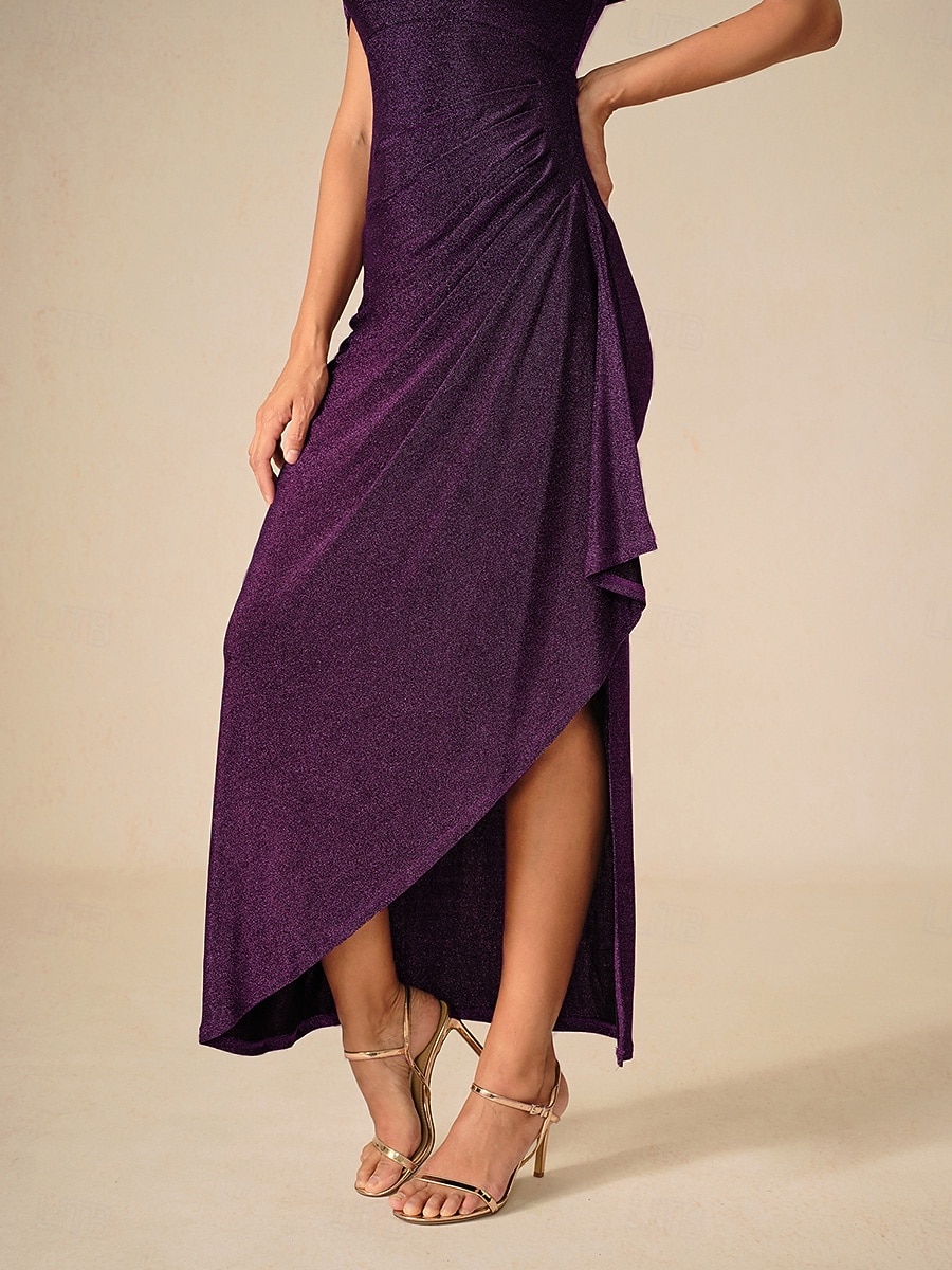 Per donna Abito Lungo Maxi Abito Vestito da Festa Attillato Elegante Feste Compleanno Club Vestibilità regolare Semplice Senza Maniche Spalline Melanzana Estate del 2025 a $99.99 –P4