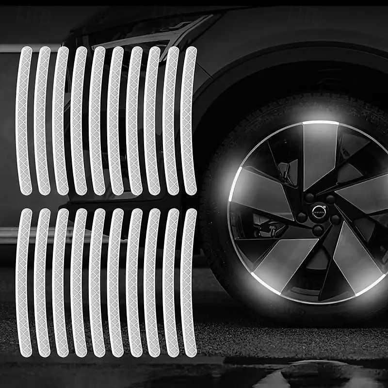 20 db fényvisszaverő keréktárcsa matrica – sötétben világító biztonsági matricák autókra, motorkerékpárokra &kerékpárok 2026 - $9.99 –P6