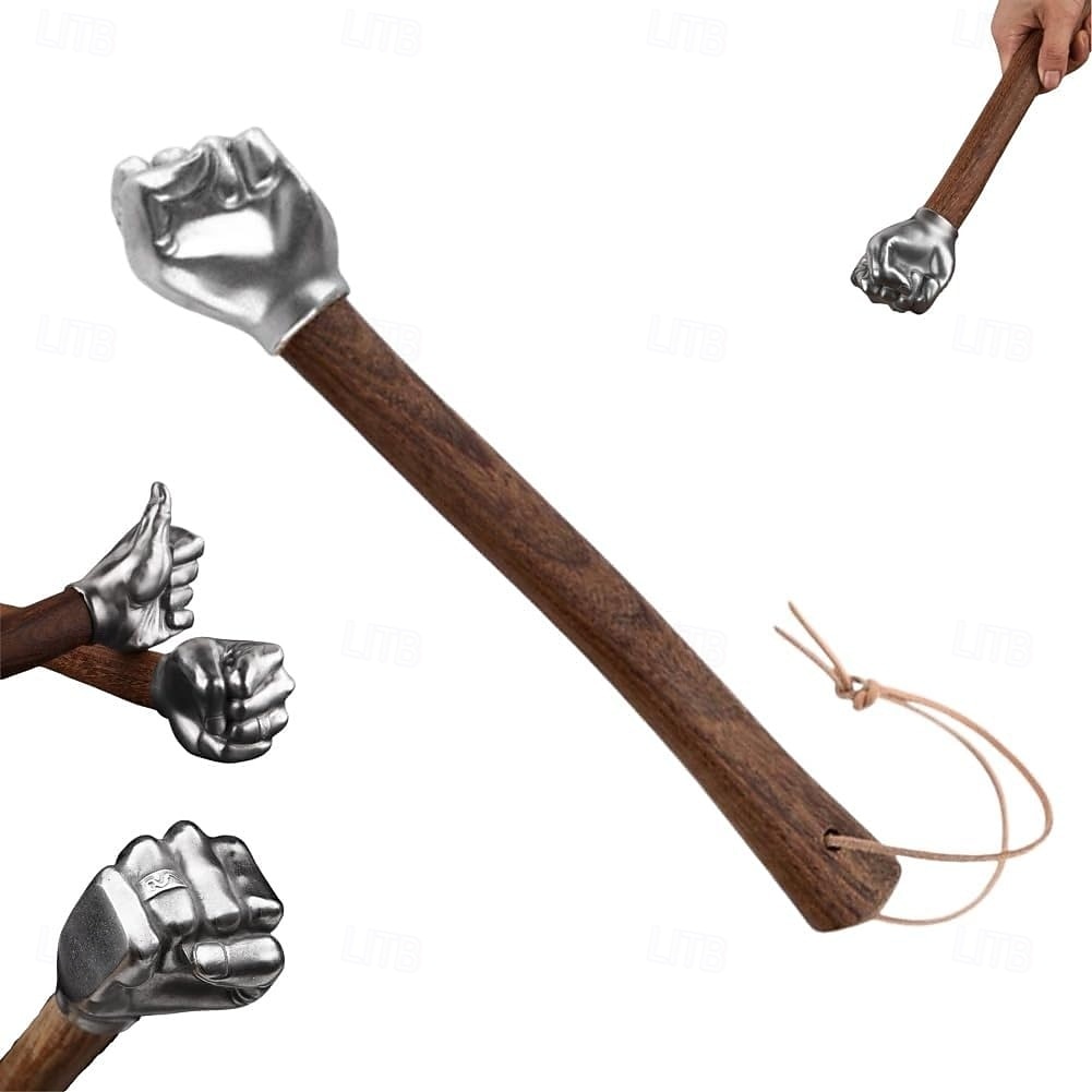 strapabíró vasököl kalapács rozsdamentes acél fejjel &tömörfa nyéllel ellátott multifunkcionális kézműves és barkácseszközök építéshez, kovácsoláshoz, műhelyhez, barkácsoláshoz - ideális igényes 2026 - $52.99 –P14