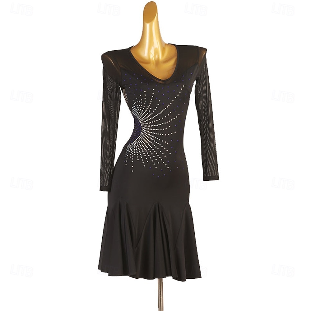 rochie de dans latin pentru femei rochii de antrenament pentru dans rumba rochii de performanță 2025 - $179.99 –P1
