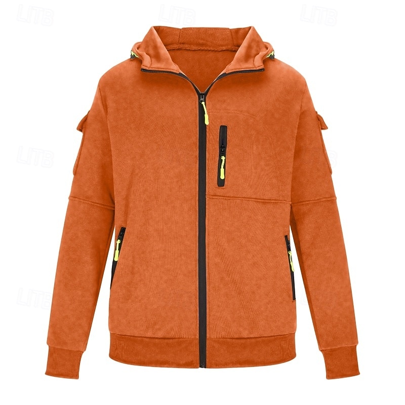 Hombre Sudadera Sudadera con capucha y cremallera completa Sudadera táctica con capucha Rojo tinto Negro Blanco Verde Ejército Rojo Con Capucha Plano Cremallera Deporte Casual Diario Ropa de calle 2025 - $27.99 –P11