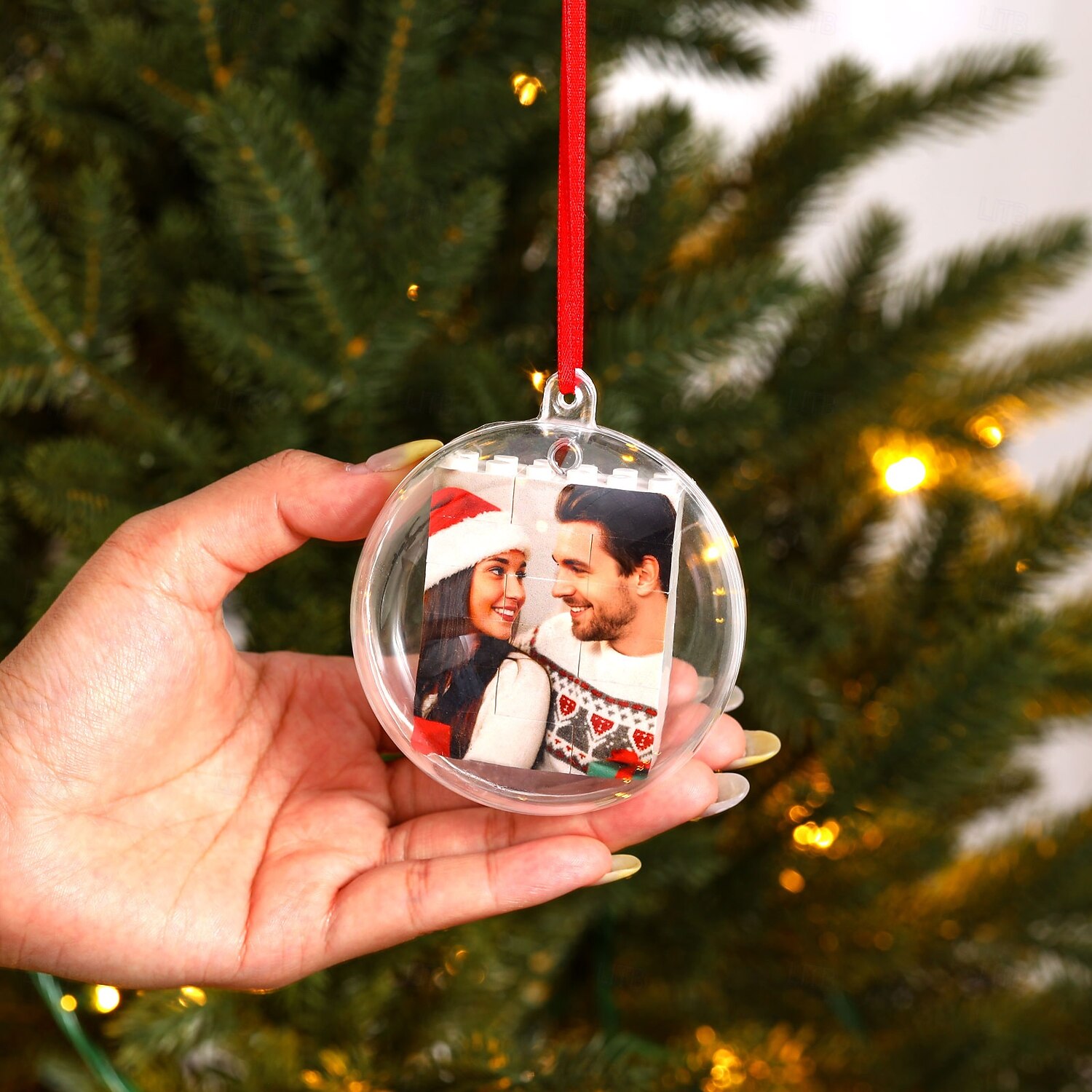Personalized Photo Puzzle Christmas Ornament Custom Xmas Memory Photo Ball Hanging Pendant, Unique Keepsake Gift for Christmas Tree Decoration 2025 - $15.99 –P2