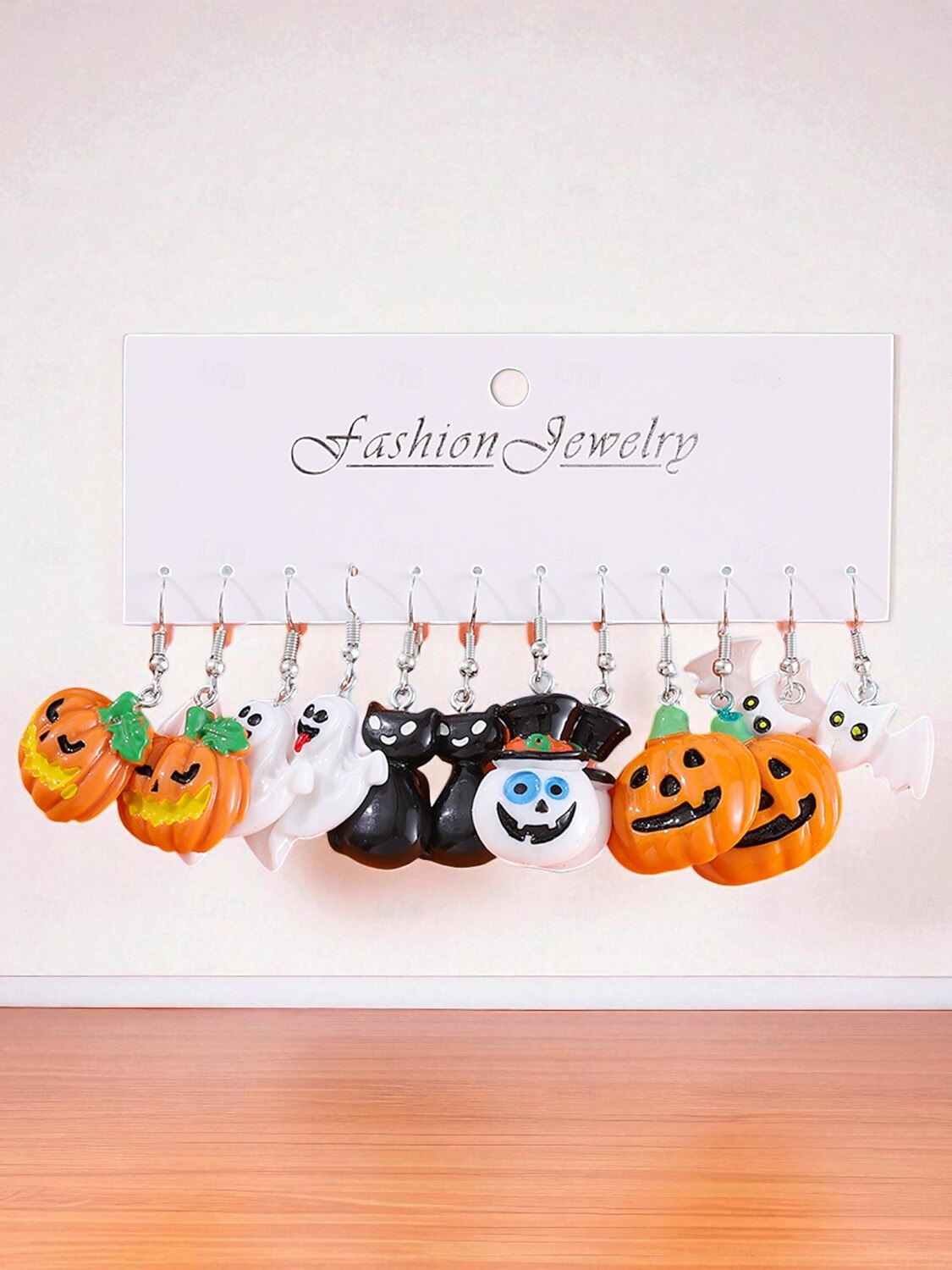 أقراط نسائية على شكل قرع وشبح الهالوين - أقراط متدلية لطيفة من الأكريليك لحفلات الهالوين 2025 - $11.99 –P6