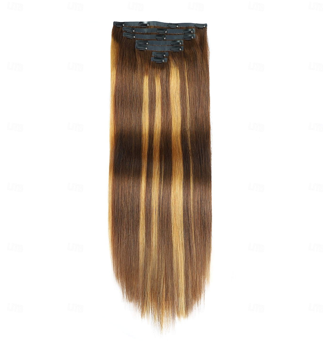 Destaque p4/27 20-24 polegadas cabelo liso longo 7 peças conjunto pu grosso clipe em extensões de cabelo de 2026 por $261.99 –P1