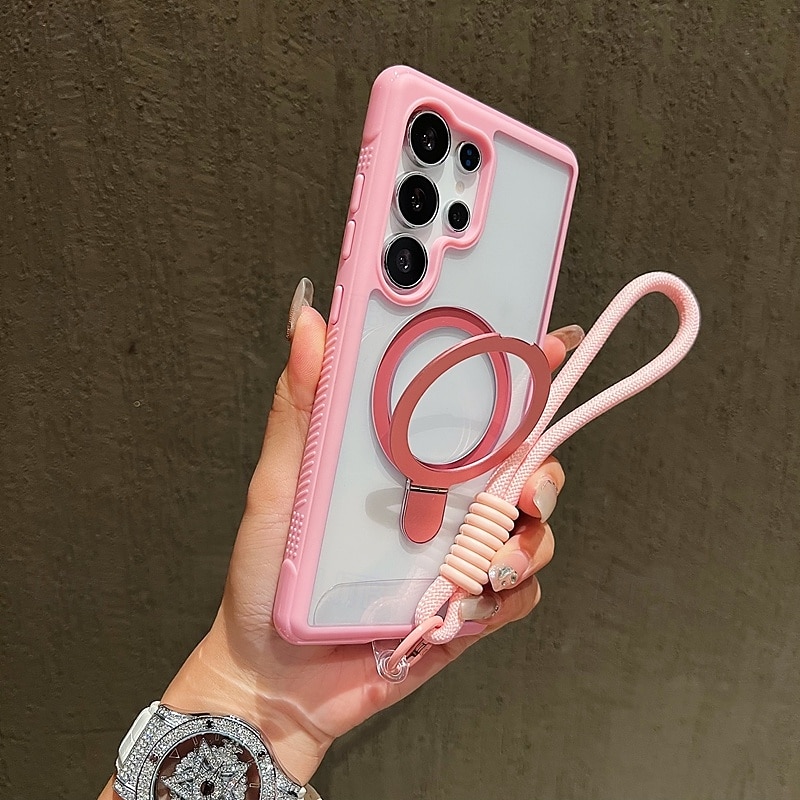 teléfono Funda Para Samsung galaxia S25 Ultra Plus S25 Edge S24 Plus Funda Trasera con Soporte con cordón Antigolpes Retro TPU Acrílico 2025 - $16.99 –P13