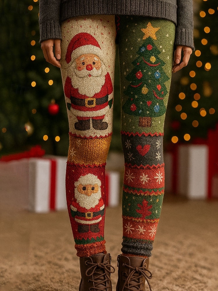 Femmes Leggings Vacances ancien Style Ethnique Longueur complète Taille hautePantsNoël Graphique Chat Père Noël Impression 3D Séchage Rapide Respirabilité Doux Élastique Formel Extérieur Vacances de 2025 ? $26.99 –P3