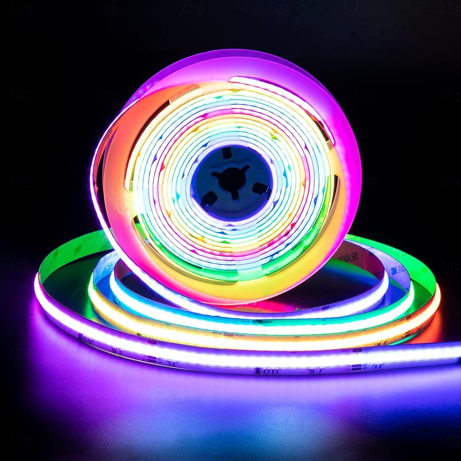 RGB Smart IC COB LED Strip Light Addressable 16.4ft 12V Color Flowing Strip Light Multicolor Flexible Tape Lights with APP Control/Music Modefor TVBedroomParty DIY Decoration 2025 - $43.99 –P3