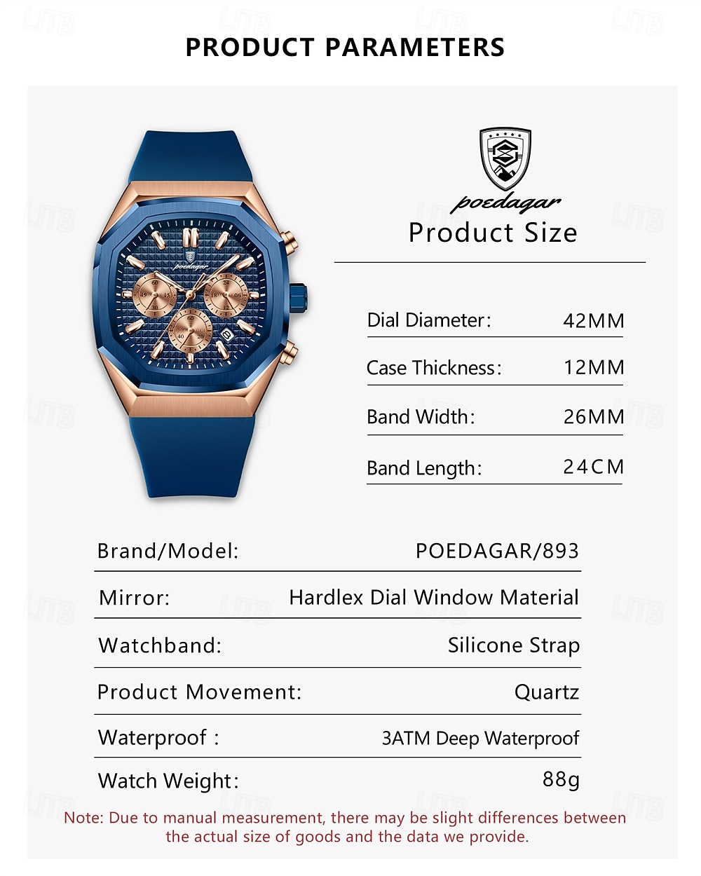 Business Watch Gift for men Waterproof Luminous Chronograph Date Man Wristwatch Silicone Strap Quartz Men's Watches 893 2026 - $34.99 –P7