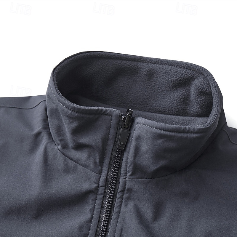Hombre Chaqueta al aire libre Impermeable Chaqueta para senderismo Diario Senderismo Resistente al Viento A Prueba de Lluvia Bolsillo Otoño Invierno Plano Moda Clásico Escote Chino Regular Negro 2026 - $57.99 –P6