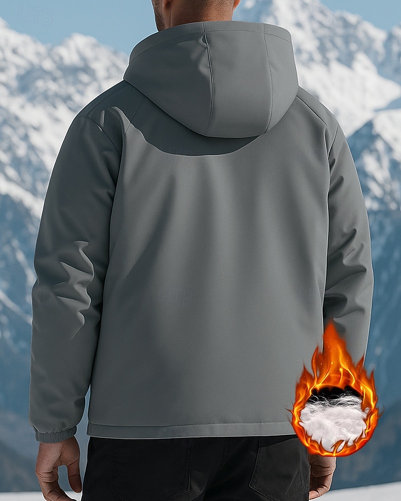 Miesten Ulkoilu takki Vaellustakki Puffer takki Ulko- Vedenkestävä Tuulenkestävä Lämmin Vaellusasut Vaellusvaatteet Kevät Syksy Takki Puuvilla Kiipeily Telttailu / Retkely / Luolailu Talviurheilu 2025 - $42.99 –P2