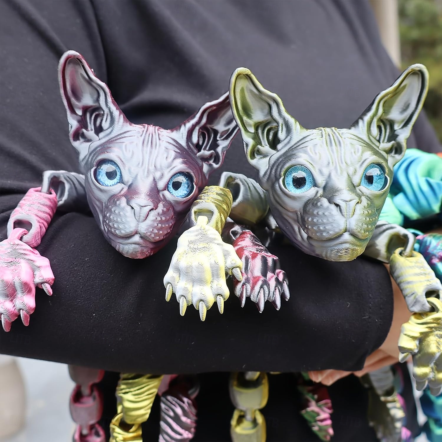 Decorazione realistica di un gatto snodato stampato in 3D, gatto sphynx stampato in 3D, animale antistress, scrivania, ufficio, arredamento per la casa, per amanti dei gatti e collezionisti. del 2026 a $19.99 –P6