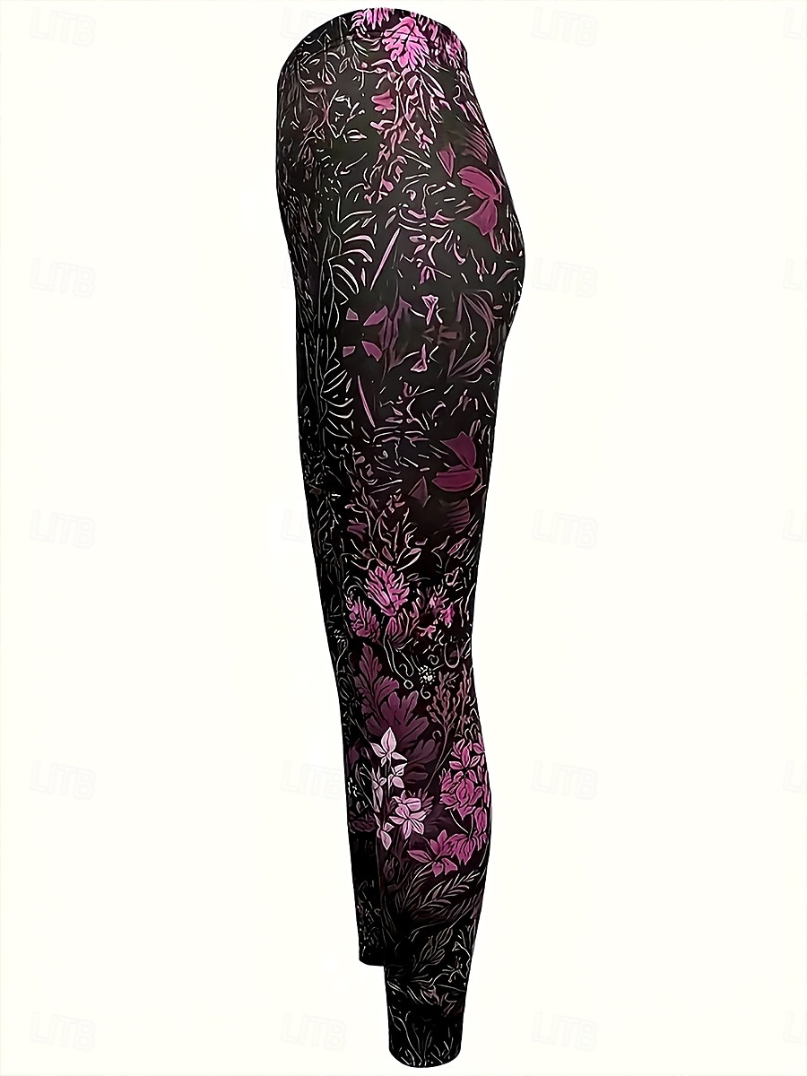 Per donna Pantaloni Eleganti Leggings Leggings comodi Vacanza Vintage Streetwear Lunghezza intera Naturale Floreale Grafico Elastico in vita Stampato Comodo All'aperto Confortevole Elasticizzato del 2025 a $19.99 –P3