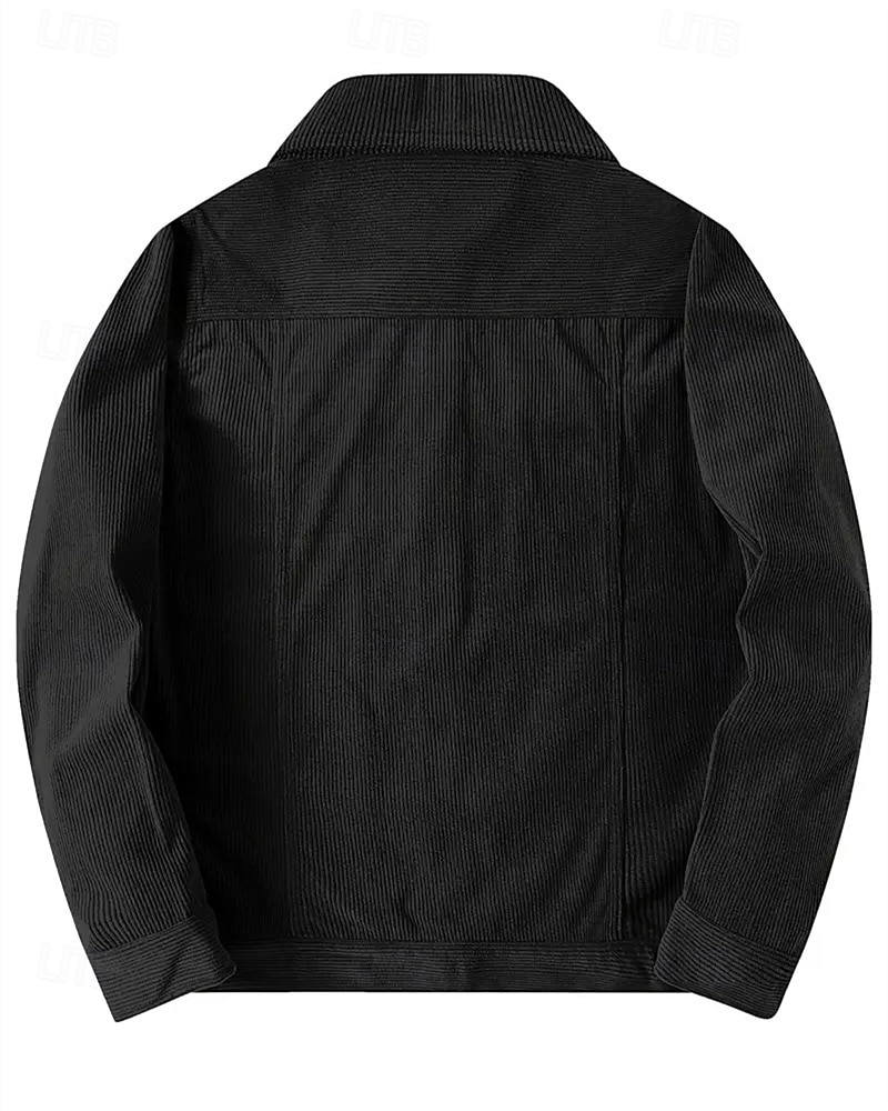 Per uomo Giacca in Velluto a Coste Giacca Cargo Giacca Casual Vacanza Quotidiano Caldo Tasca Autunno & Inverno Semplice Moda Classico Bavero Regolare Nero Blu Verde militare Caffè Giacca del 2025 a $33.99 –P7
