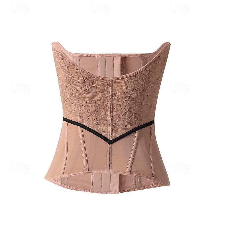Dam Shapewear Ledigt Ren färg Spets Knappar Semester Gata Datum Ärmlös Svart Beige Vår Höst Skräddarsydd passform 2025 - $51.99 –P7