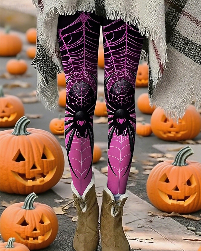 Női Nadrágok Leggingek Kényelmes leggings Utcai sikk Alkalmi Teljes hossz Magas derékPantsMindszentek napja Grafikai nyomatok Rugalmas derék Nyomtatott Lélegzési képesség Kényelmes Nyúlós Vakáci 2025 - $24.99 –P2