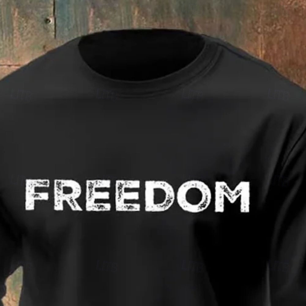 Per uomo Lettera Bandiera Americana Maglietta Manica Lunga maglietta Stampa 3D Girocollo Camicia Moda Designer Casual Vacanza Quotidiano Ferie Nero Bianco Blu marino Tutte le stagioni Abbigliamento S del 2026 a $20.99 –P1