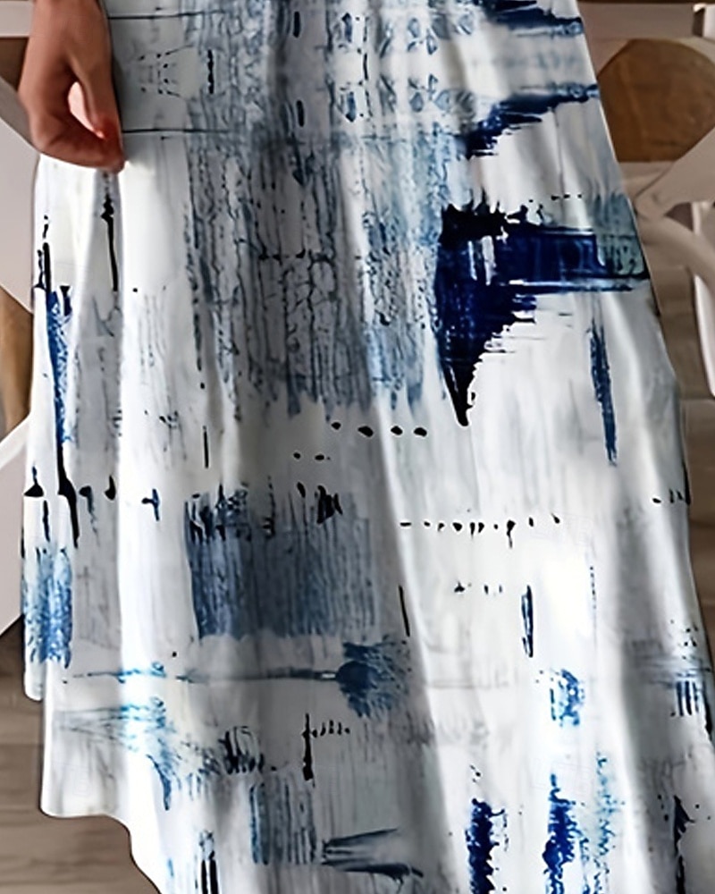 Pentru femei Rochie Mini Rochie casual Rochie leagăn Elegant Modă Modern Zilnic Plajă Sfârșit de săptămână Fit regulat Grafic Manșon Lung În V Alb Primăvară Toamnă 2025 - $26.99 –P3