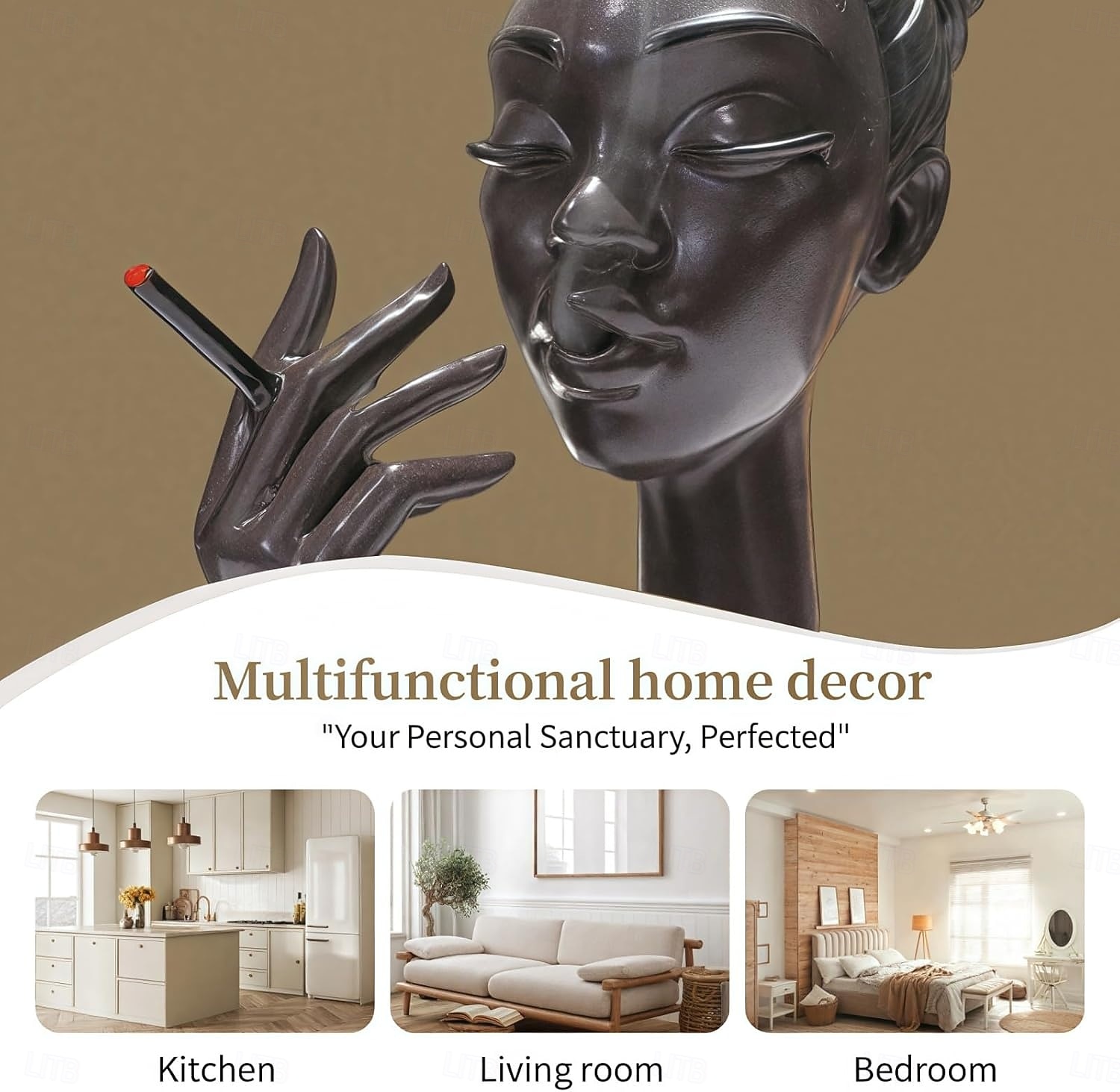 huvud rökelse brännare svart kvinna, svart dam huvud doft brännare svart kvinnor huvud, huvud rökelse brännare svart kvinna, huvudet rökelse hållare för olika miljöer 2025 - $28.99 –P4